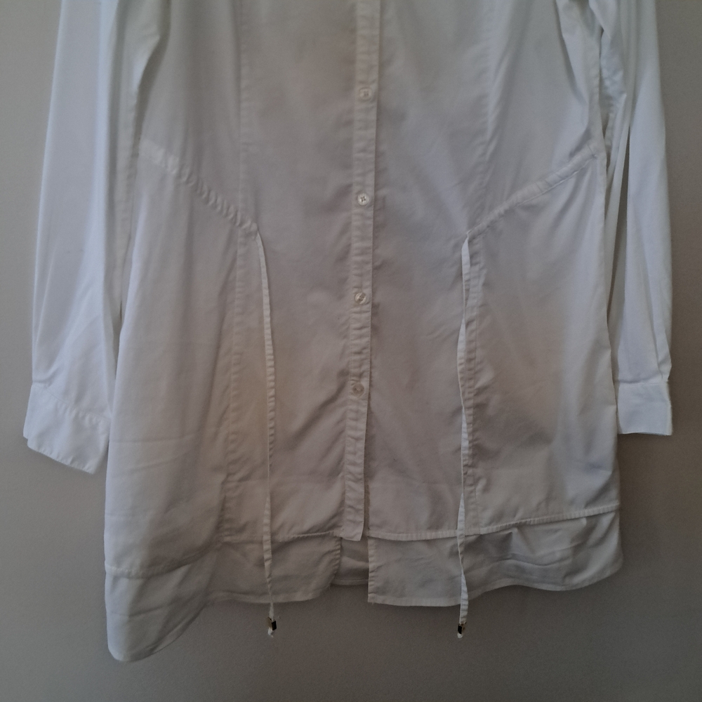 Adrienne Vittadini Elegant White Tunic Blouse - Picture 3 of 8